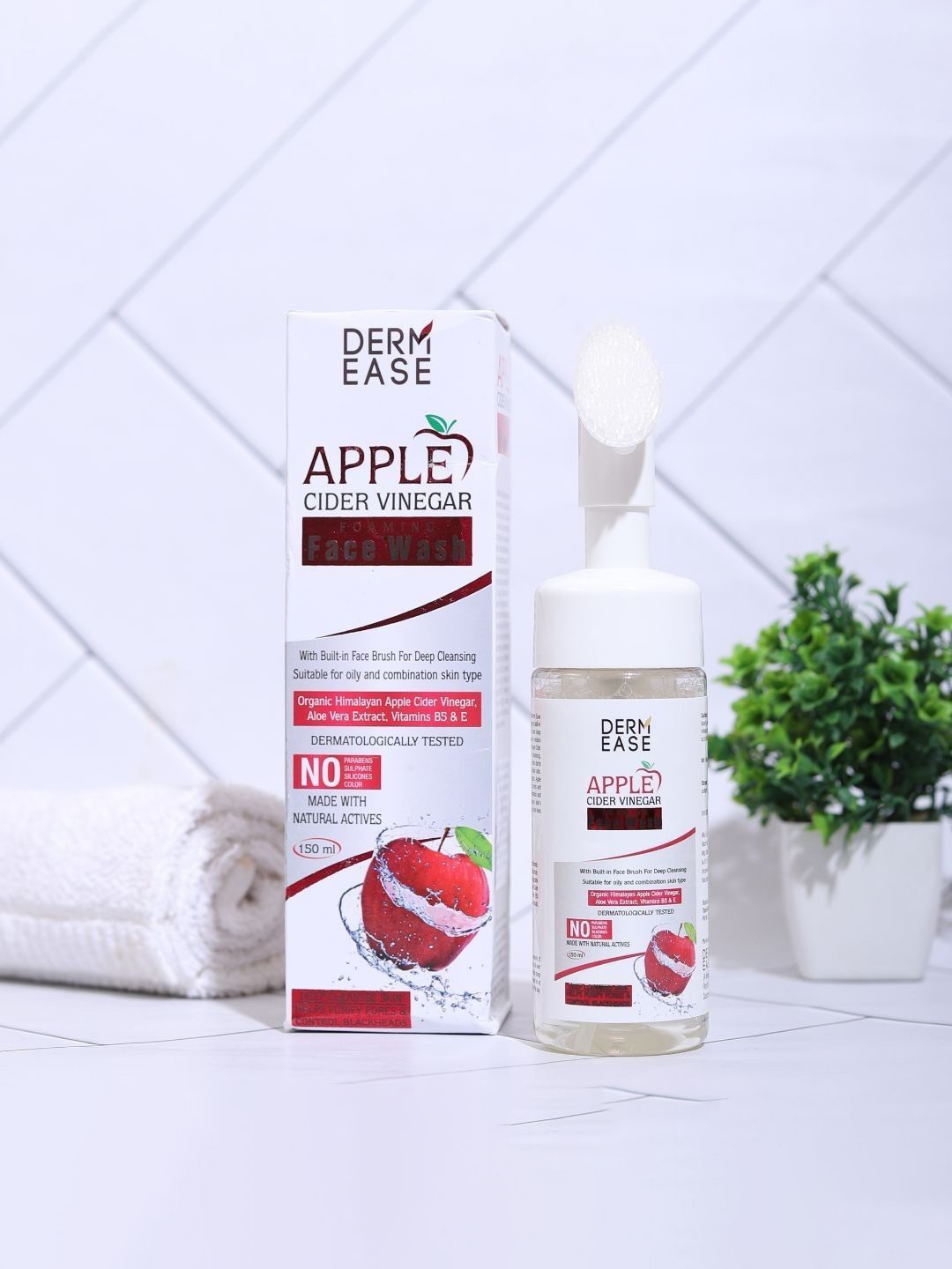 

DERMEASE Apple Cider Vinegar Foaming Face Wash With Aloevera - 150 ml, White