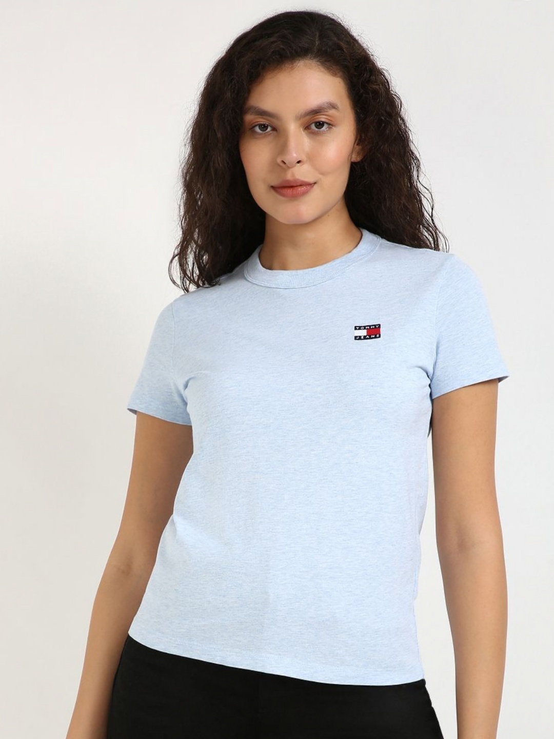 

Tommy Hilfiger Women High Neck T-shirt, Blue