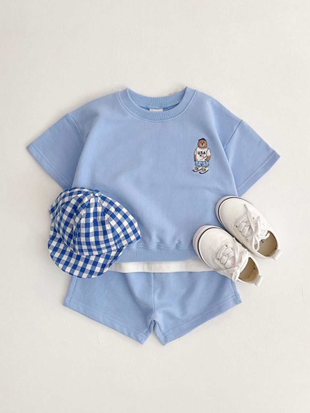 

LULU & SKY Boys Top with Shorts, Blue