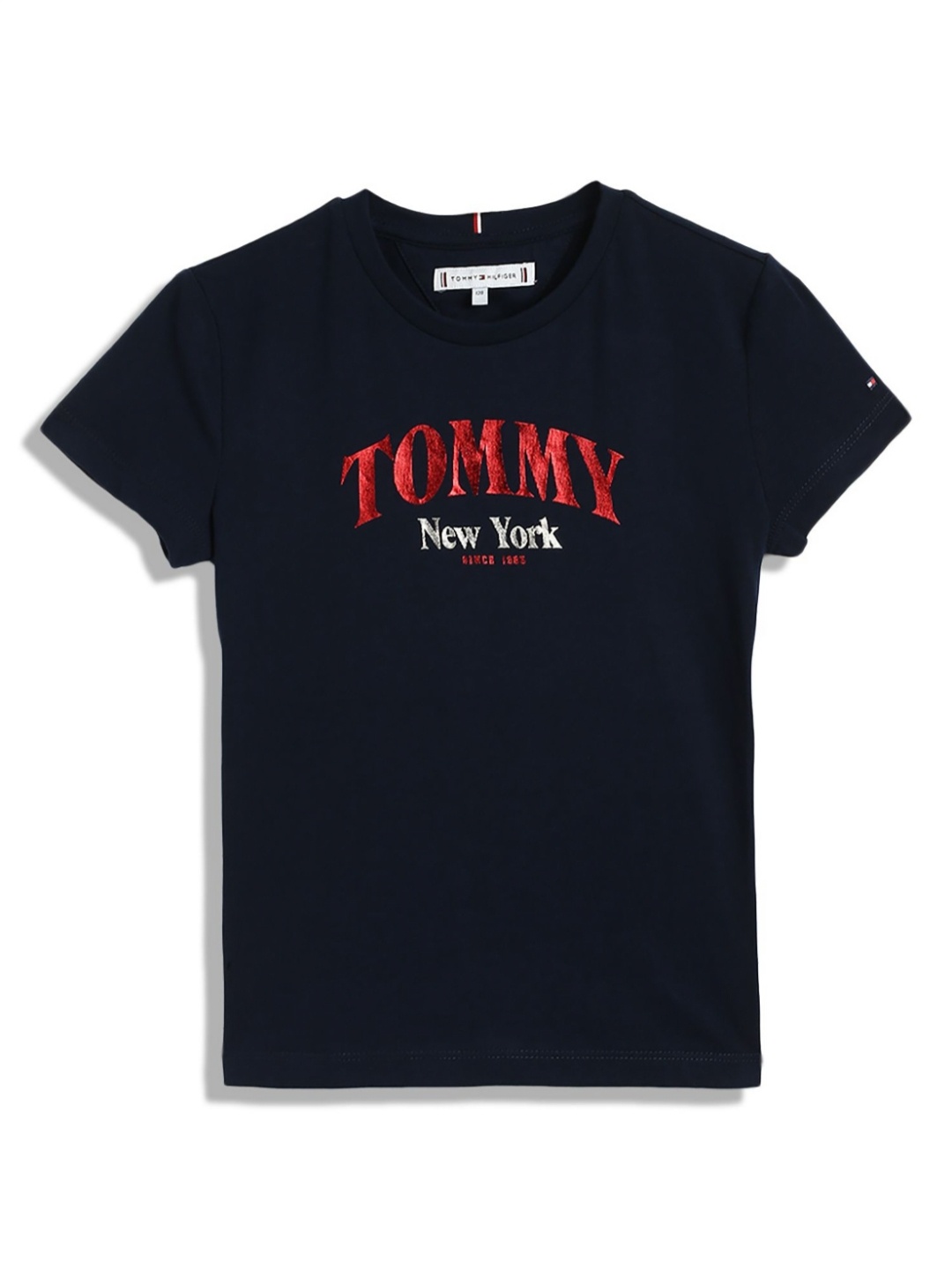 

Tommy Hilfiger Girls Typography Printed T-shirt, Blue