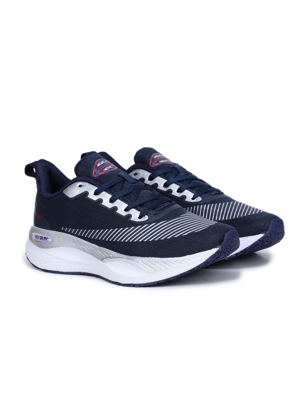 

Columbus Men Colourblocked Lace-Up Running Non-Marking Shoes, Navy blue