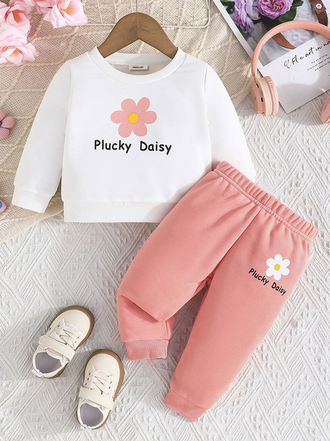 

INCLUD Girls Printed Trousers, Pink
