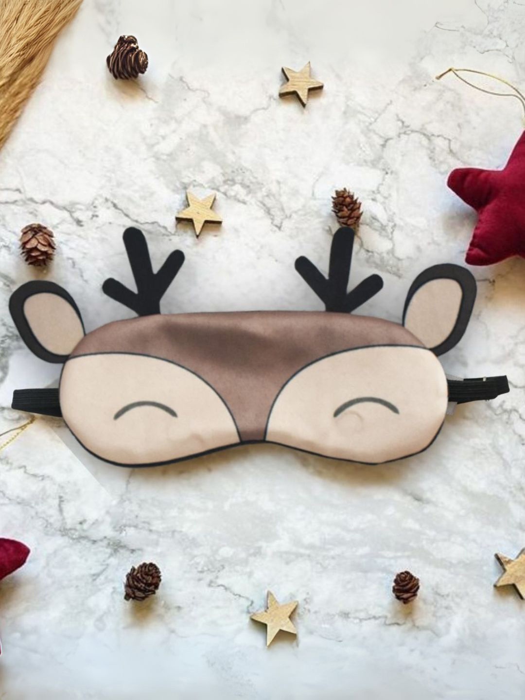 

Indigifts Reindeer Christmas Eye Mask With Gel, Brown