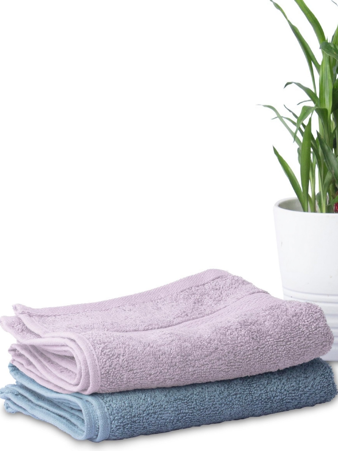 

10club Purple & Blue 2 Pieces 580 GSM Bamboo Hand Towels