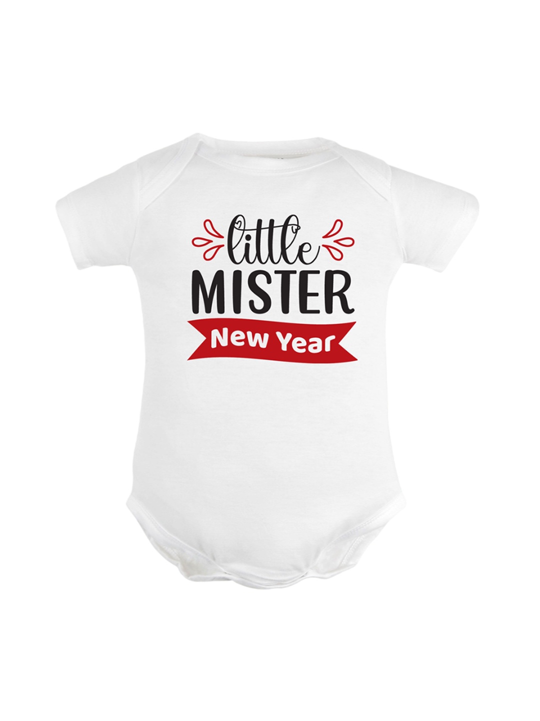 

FFLIRTYGO Infants Printed Pure Cotton Bodysuit, White