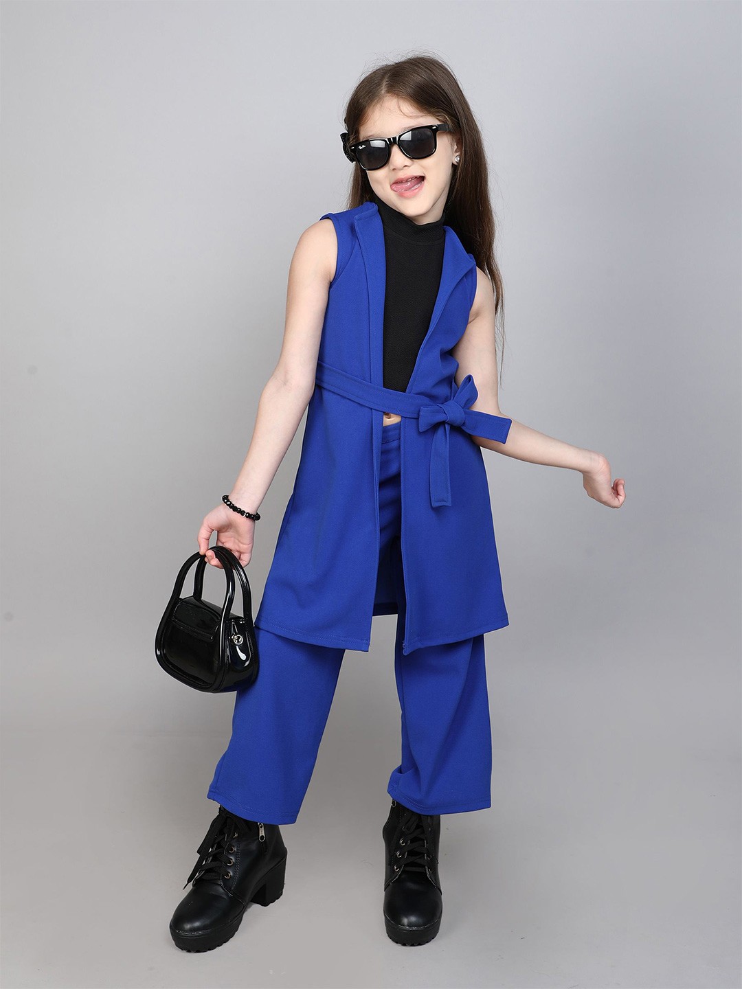 

taffykids Girls Top with Trousers, Blue