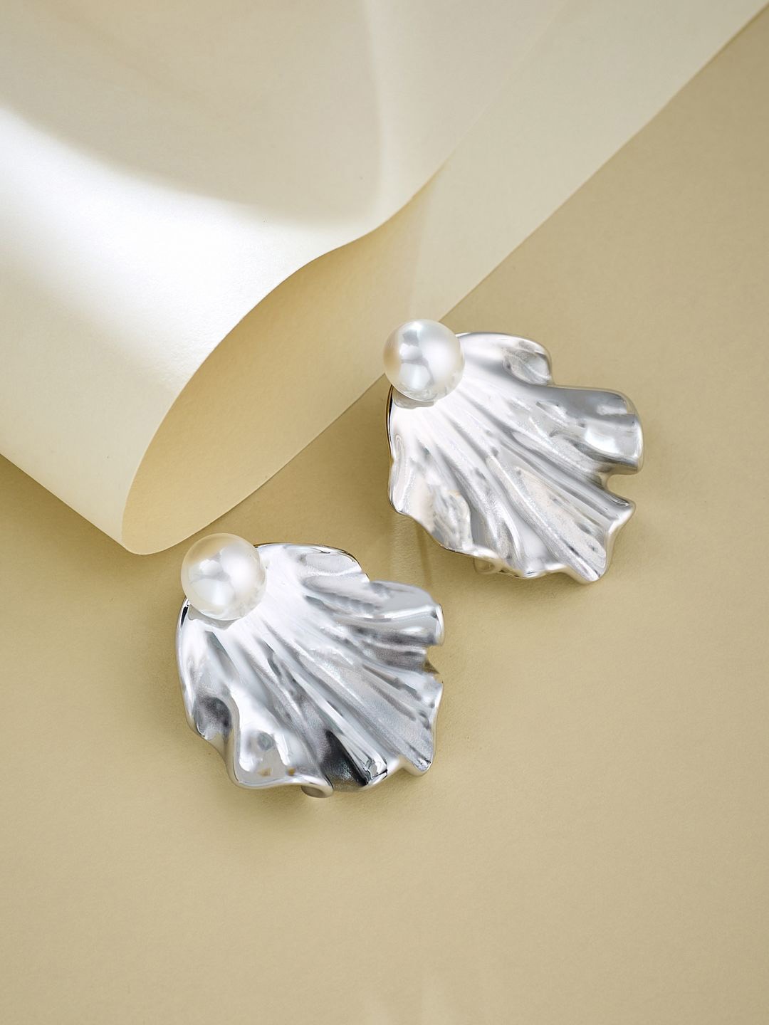 

Yinara Contemporary Drop Earrings, Silver