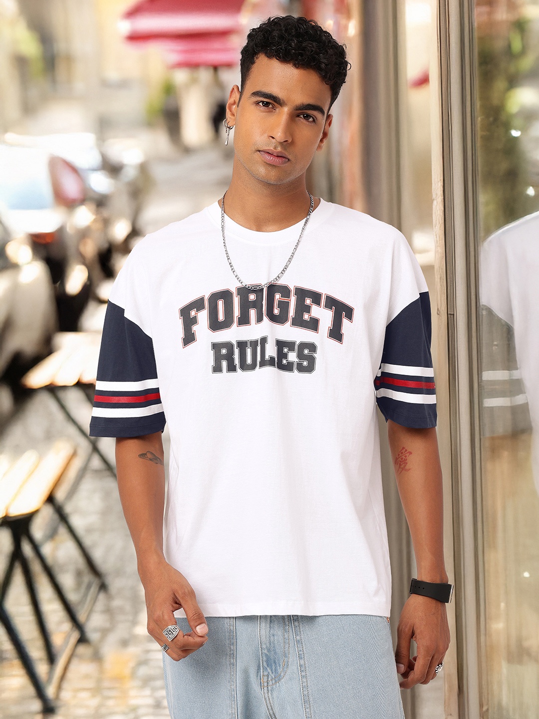 

Kook N Keech Urban Savvy Printed Oversized T-shirt, White