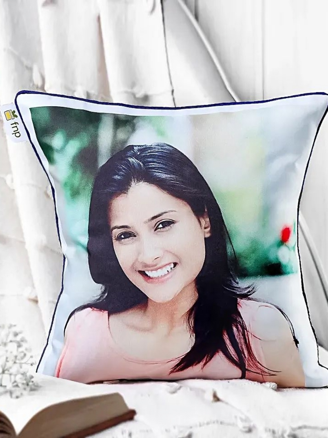 

fnp Black & White Printed Square Shaped Cushion