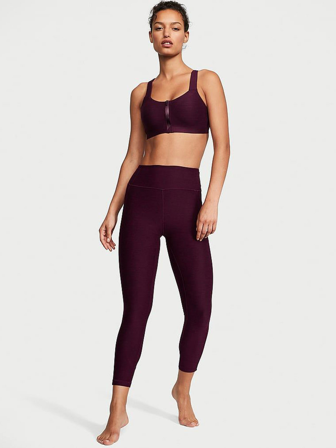 

Victoria's Secret Women High-Rise Ankle-Length Gym Tights, Purple