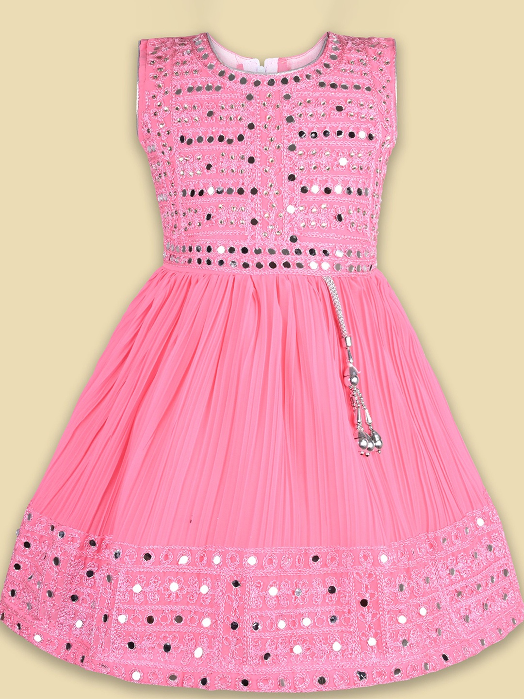 

Wish Karo Georgette A-Line Dress, Pink