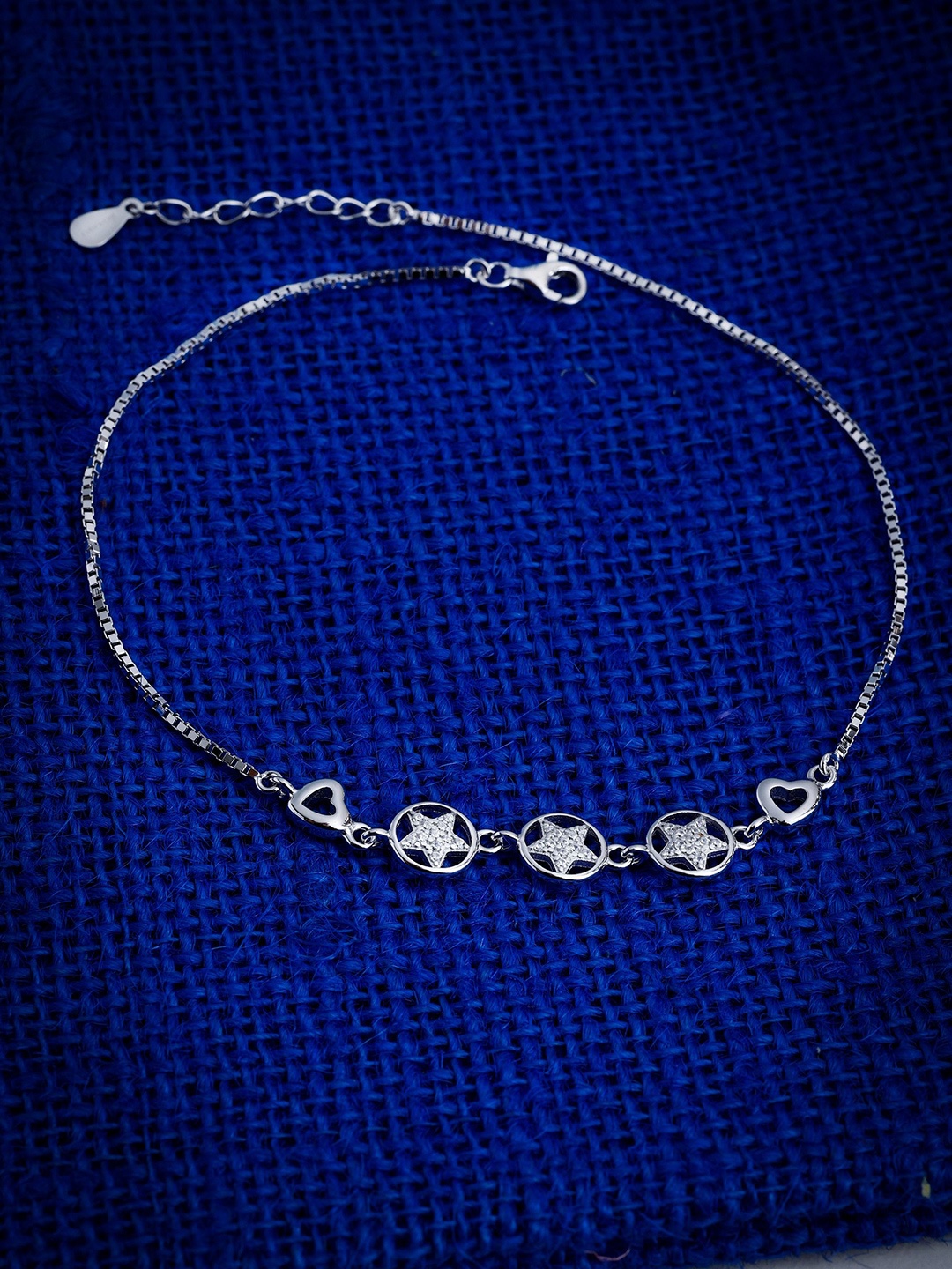 

DIAVO Rhodium-Plated Anklet, Silver