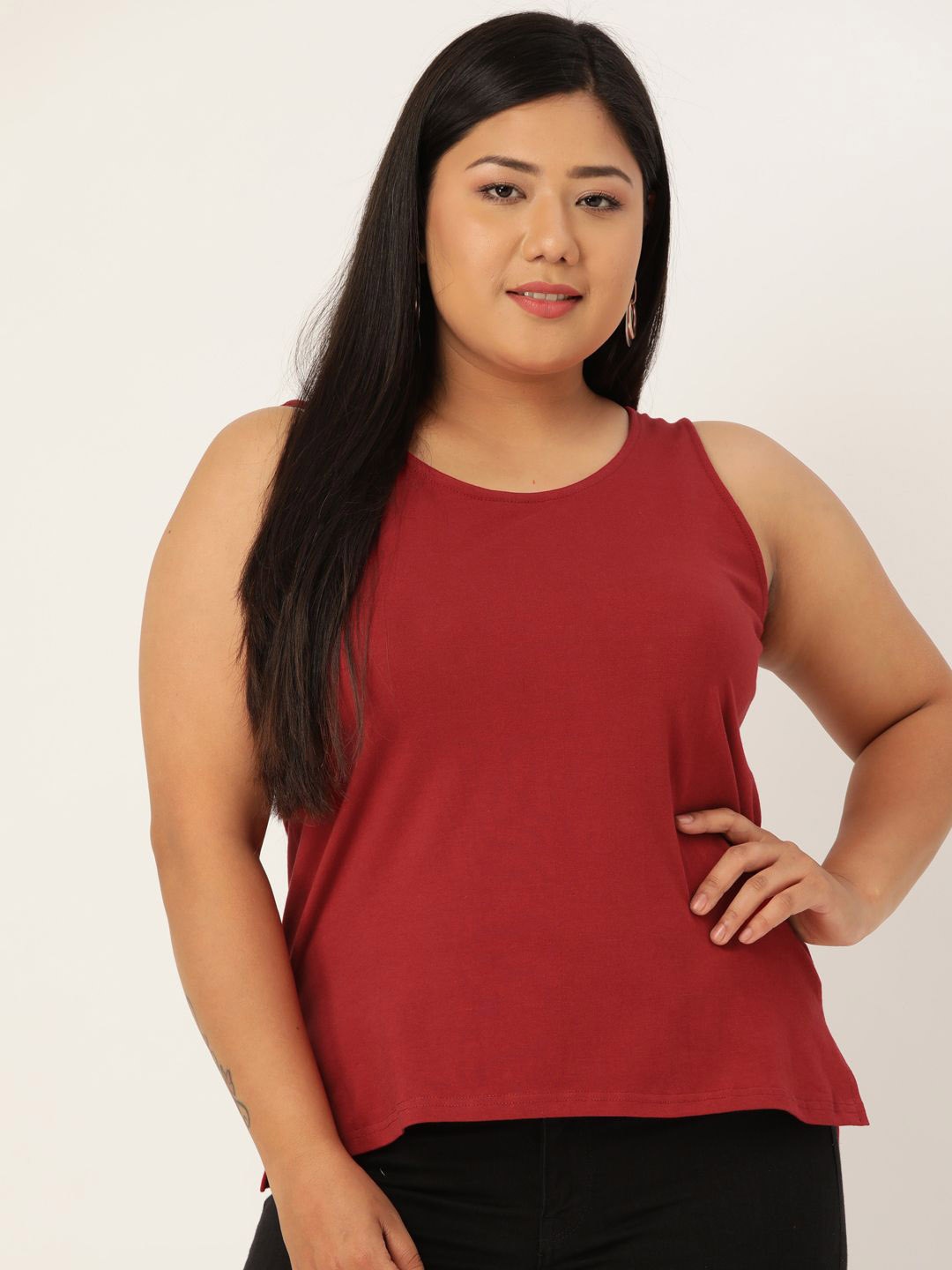 

theRebelinme Non-Padded Plus Size Camisole, Maroon