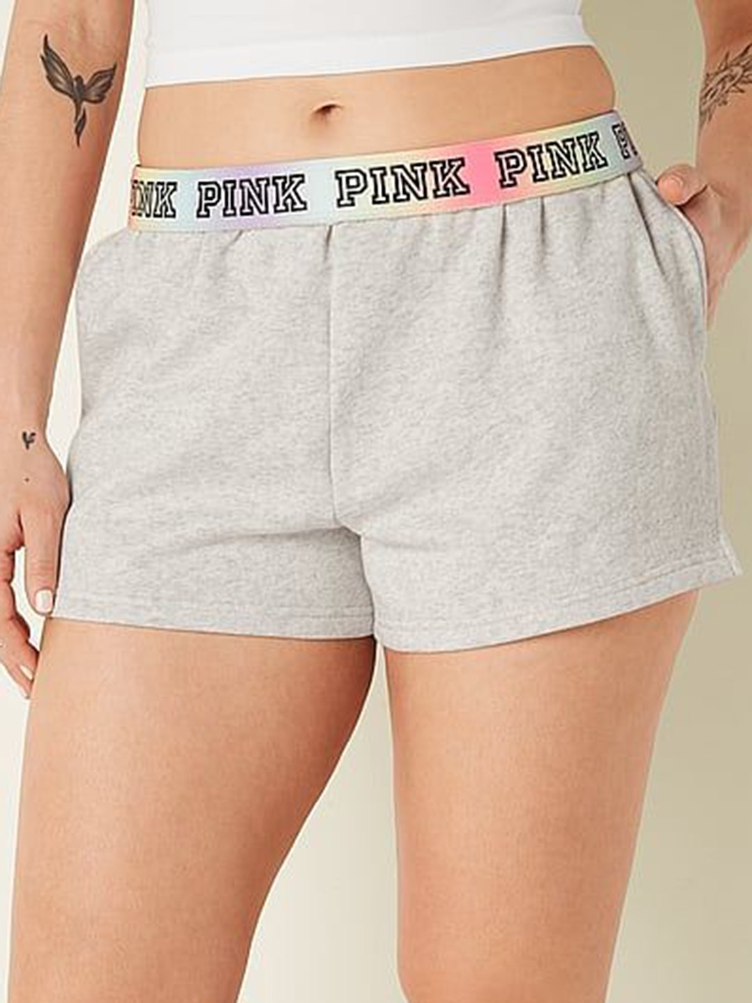 

Victoria's Secret Women High-Rise Shorts, Grey