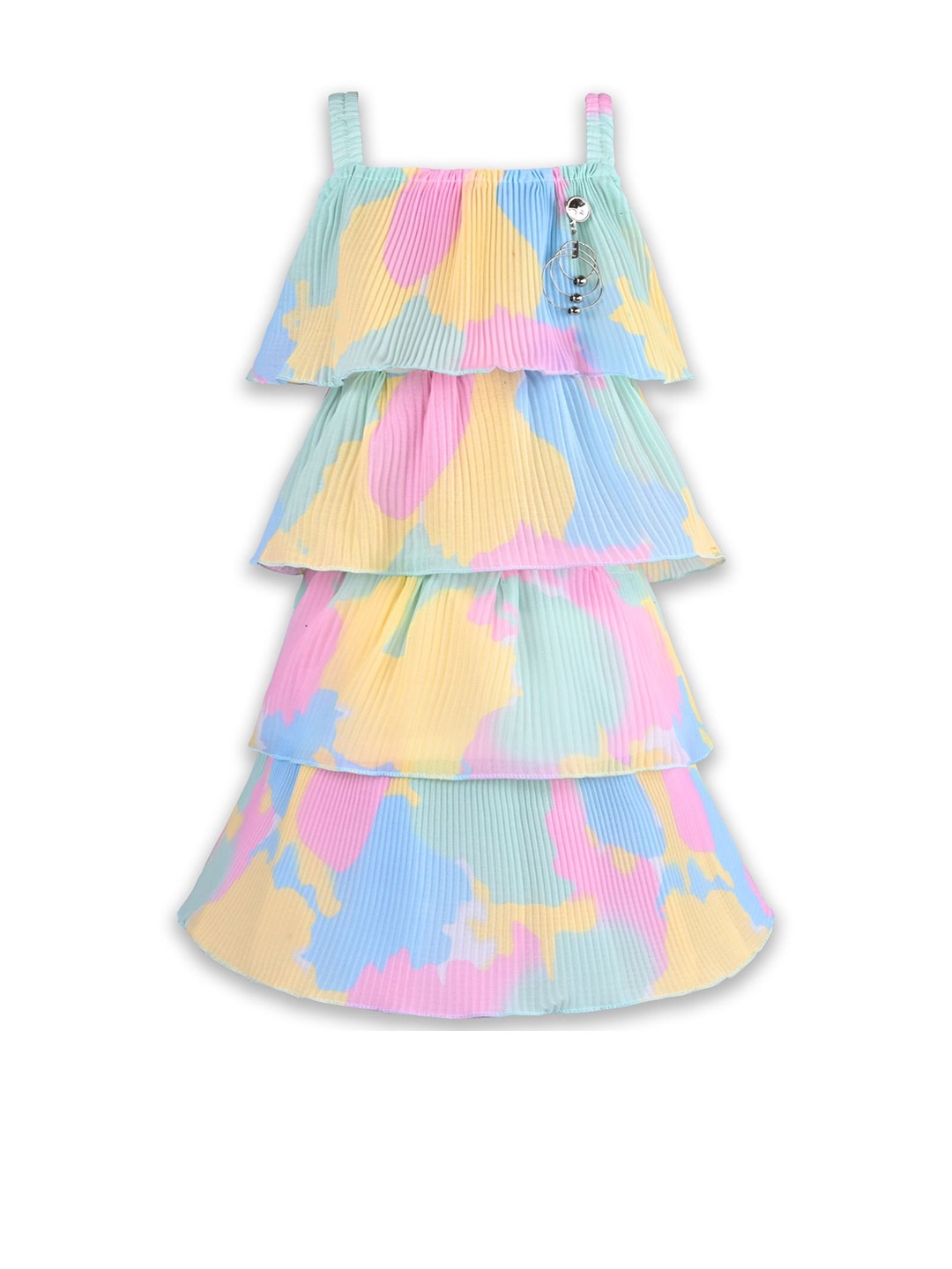 

Wish Karo Satin Fit & Flare Dress, Multi