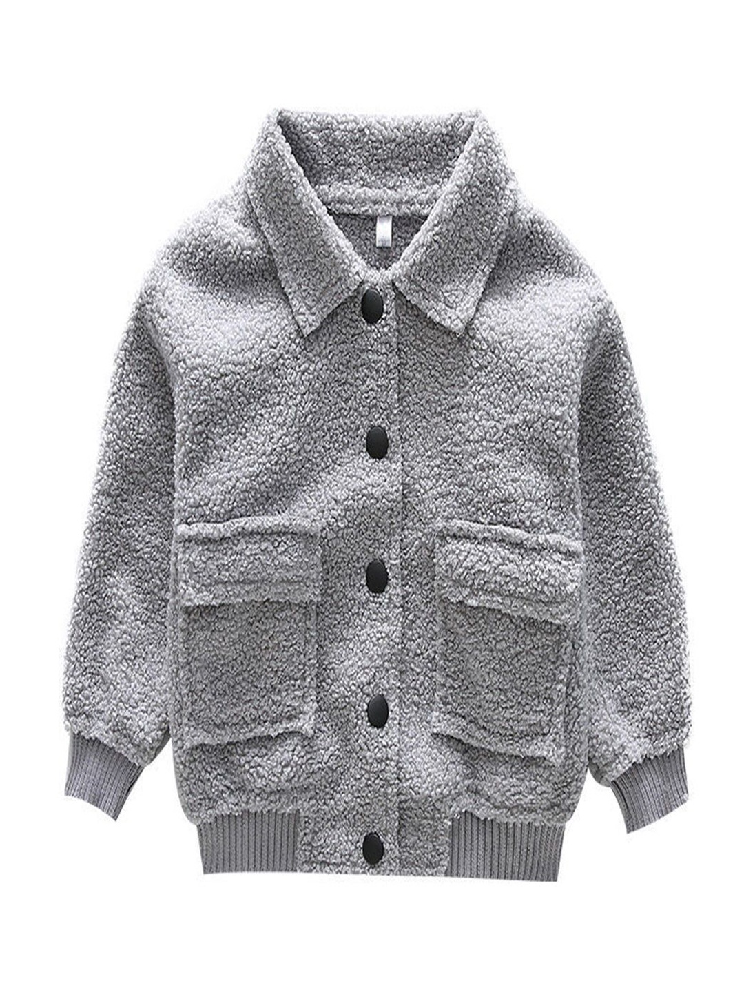 

Xsole Kids Winter Single-Breasted Overcoat, Grey