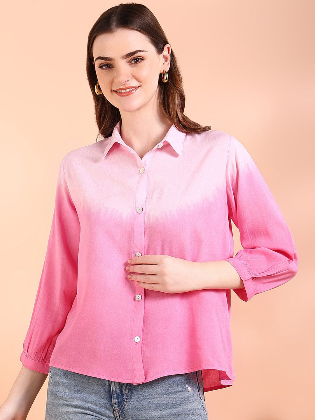 

Maaesa Women Comfort Opaque Casual Shirt, Pink