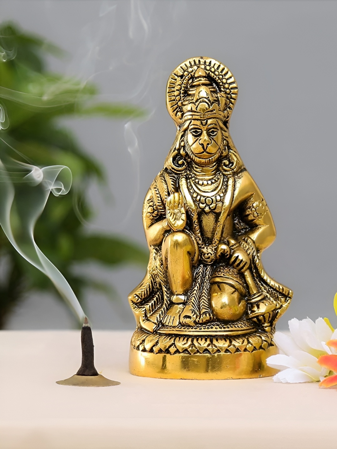 

Vrinban International Gold-Toned Religious Figurine Showpiece