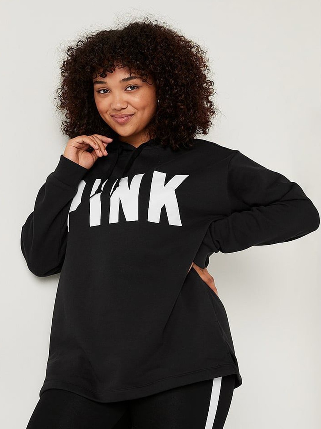 

Victoria's Secret Women Printed Hooded Sweatshirt, Black