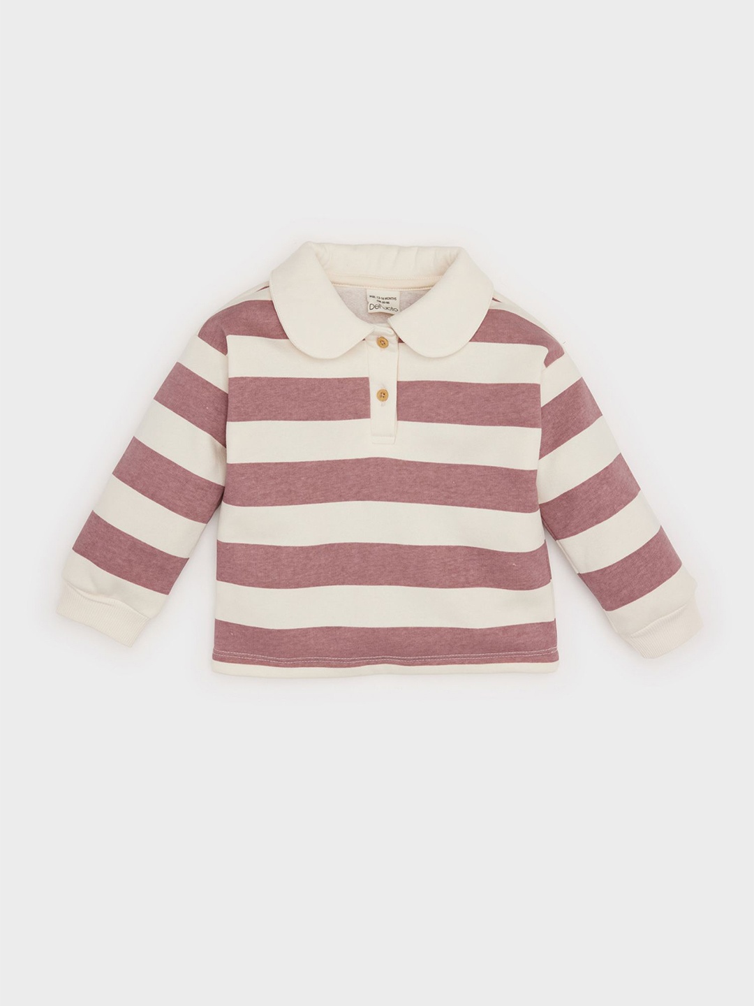 

DeFacto Girls Striped Long Sleeves Pullover, Off white