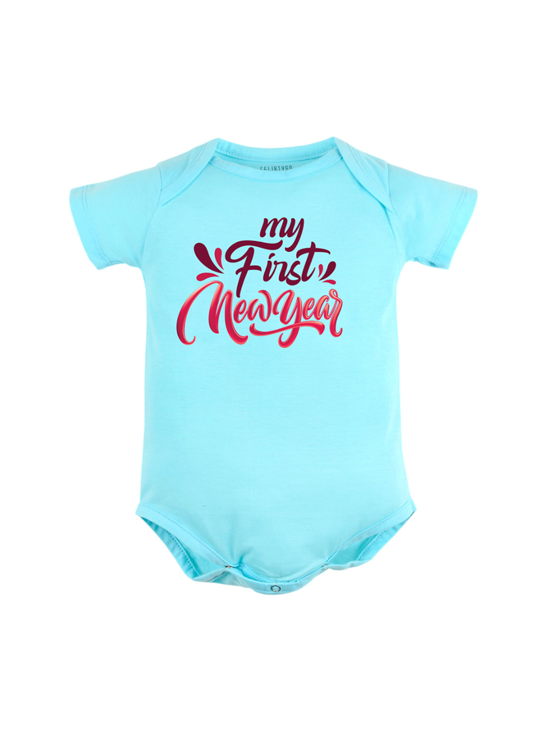 

FFLIRTYGO Infants Printed Cotton Bodysuit, Turquoise blue