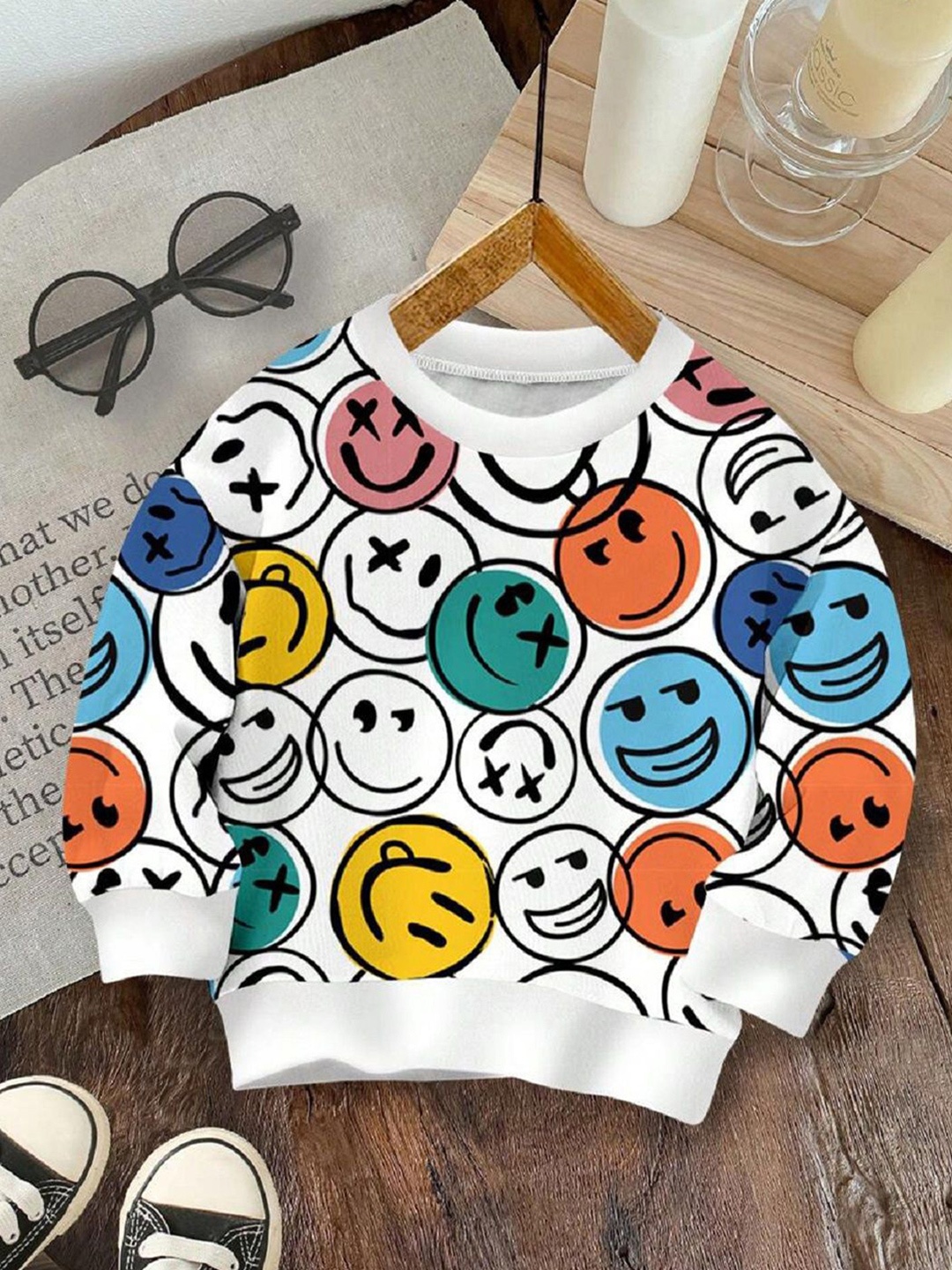 

BAESD Boys Printed Sweatshirt, White