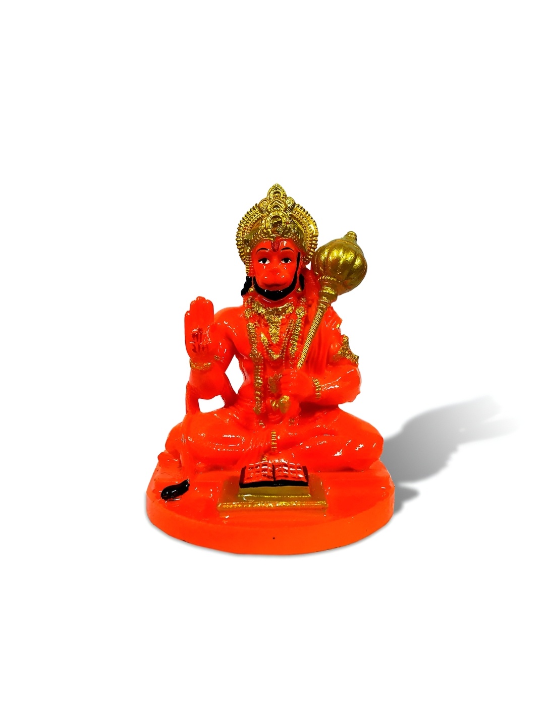 

Adhvik Polyresin Sitting Bajrangbali Hanuman Car Decorative Showpiece, Red