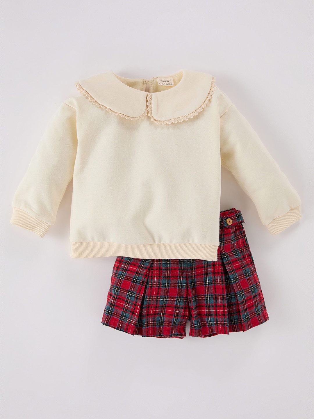 

DeFacto Girls Top with Shorts, Beige
