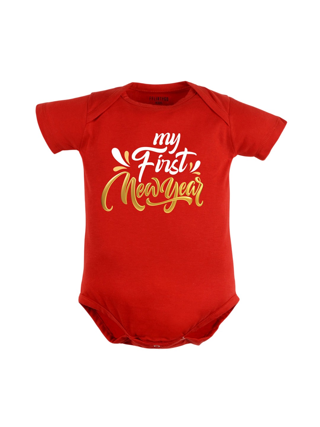 

FFLIRTYGO Infants Printed Cotton Bodysuit, Red