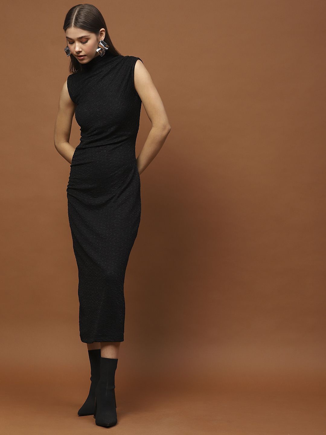 

StyleCast X SERA Bodycon Maxi Dress, Black