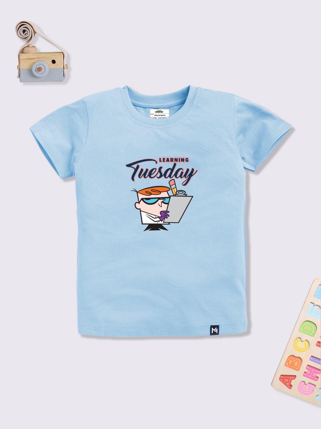 

YK X Minute Mirth Boys Dexter Printed T-shirt, Blue