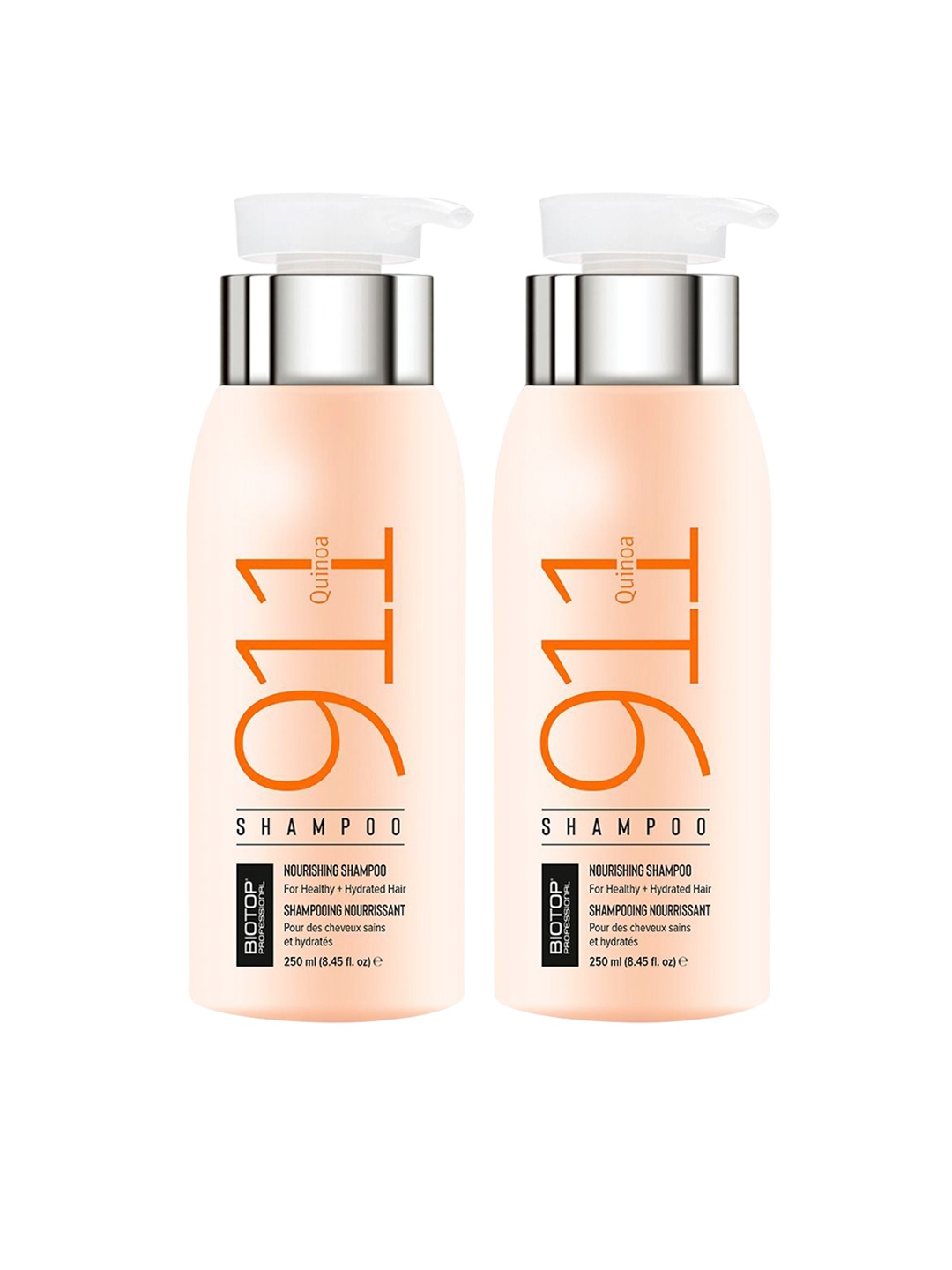 

BIOTOP PROFESSIONAL 2Pcs 911 Quinoa Nourishing Shampoo - 250ml Each, Peach