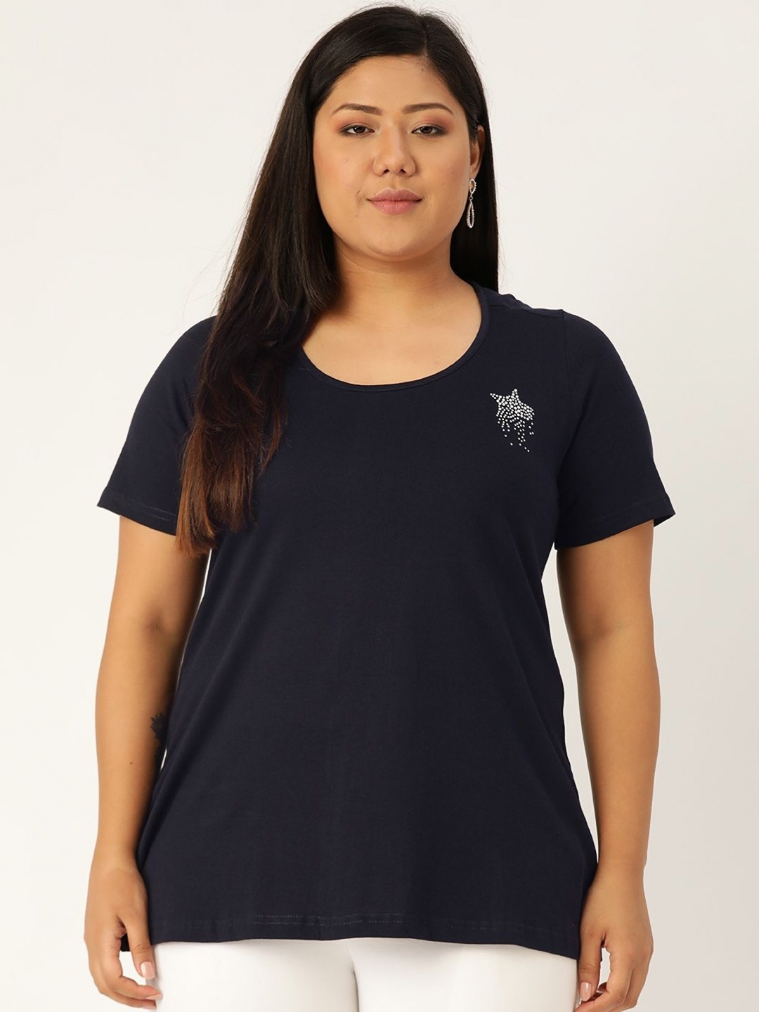 

theRebelinme Women T-shirt, Navy blue