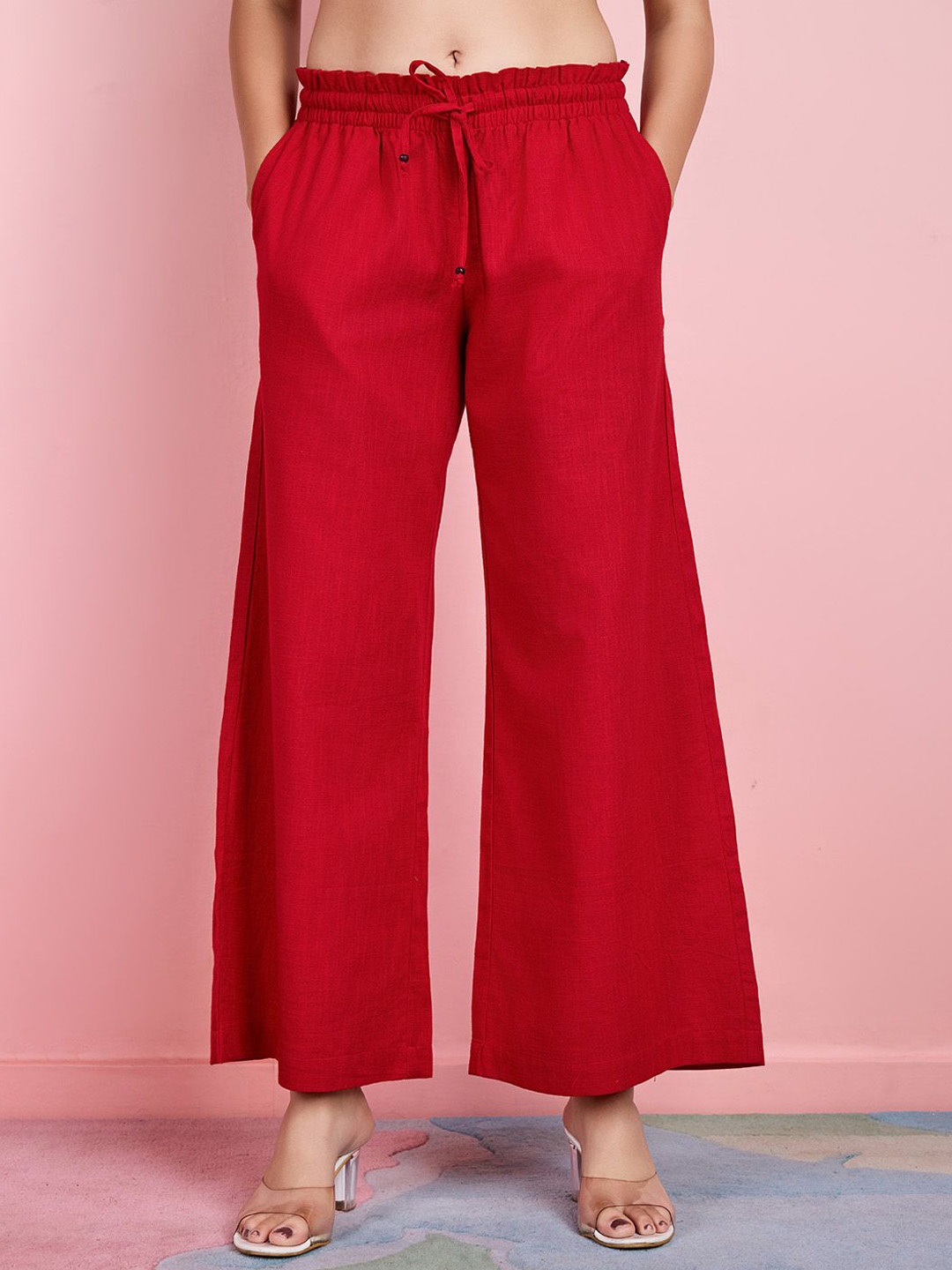 

Komarri U Women Low-Rise Trousers, Red