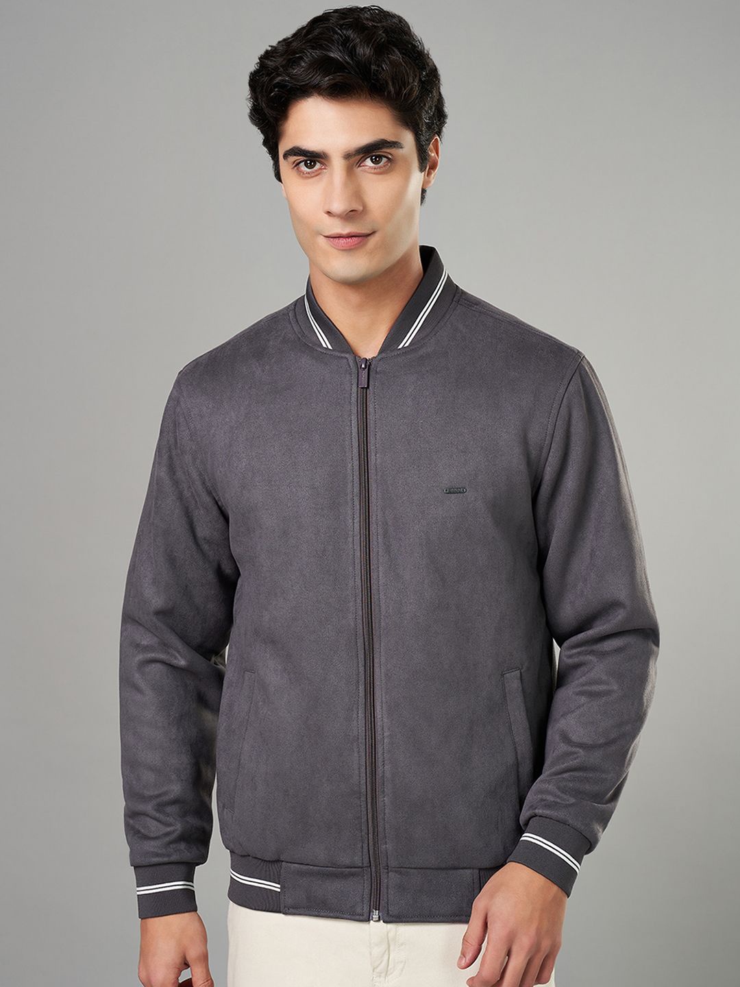 

BYFORD by Pantaloons Men Bomber Jacket, Grey
