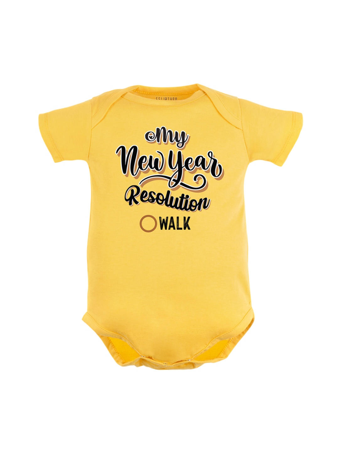 

FFLIRTYGO Infants Printed Cotton Bodysuit, Yellow