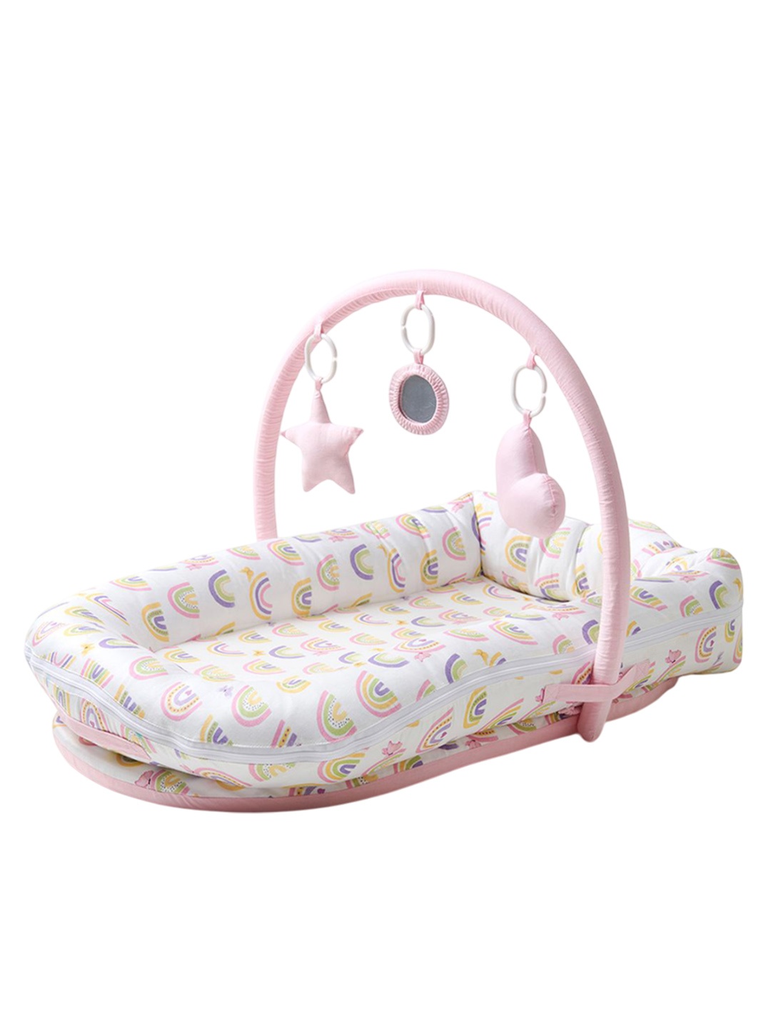 

Fancy Fluff Organic Baby Cocoon Play Gym, Pink
