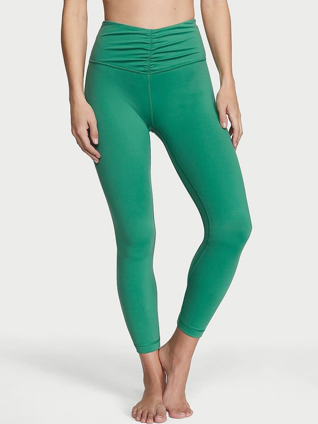 

Victoria's Secret Women Mid Rise Love Cloud Ruched Tights, Green