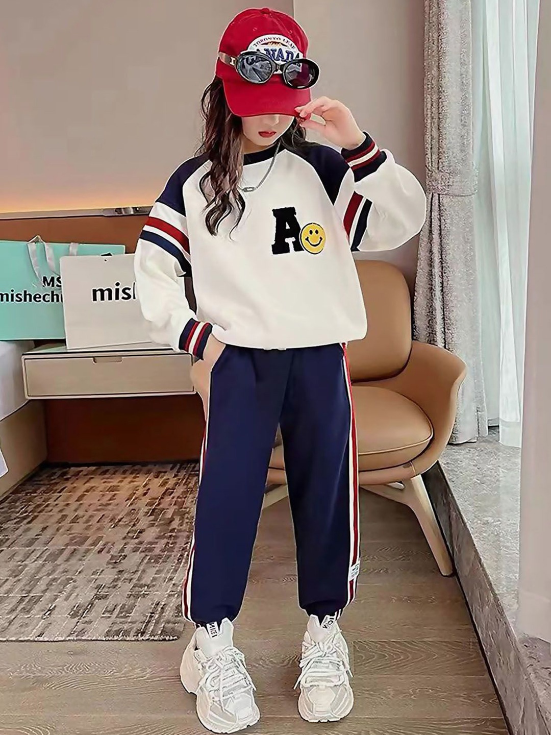 

Little Surprise Box LLP Kids Round Neck Tracksuit, Navy blue