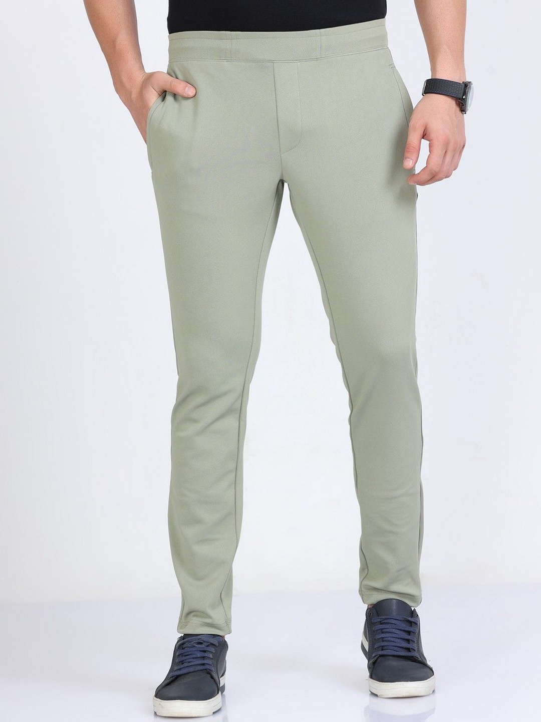 

NEVER NEUD Men Urban Slim Slim Fit Joggers Trousers, Green