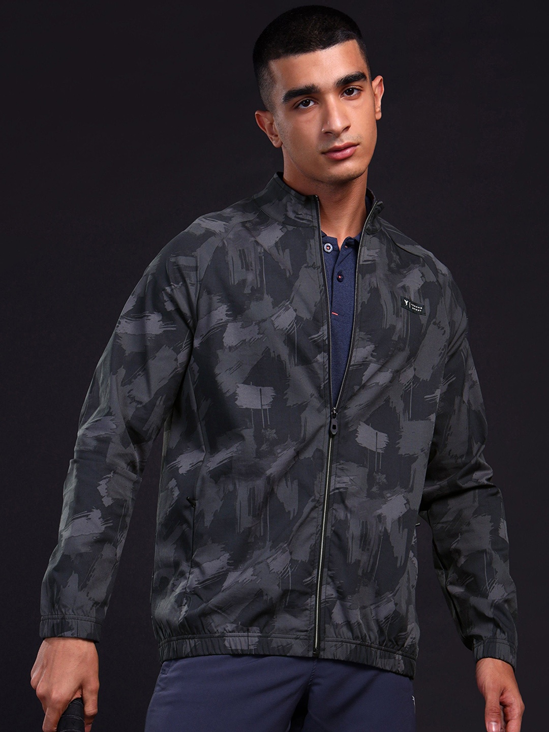 

Technosport Men Camouflage Polyester Lightweight Outdoor Sporty Jacket, Black