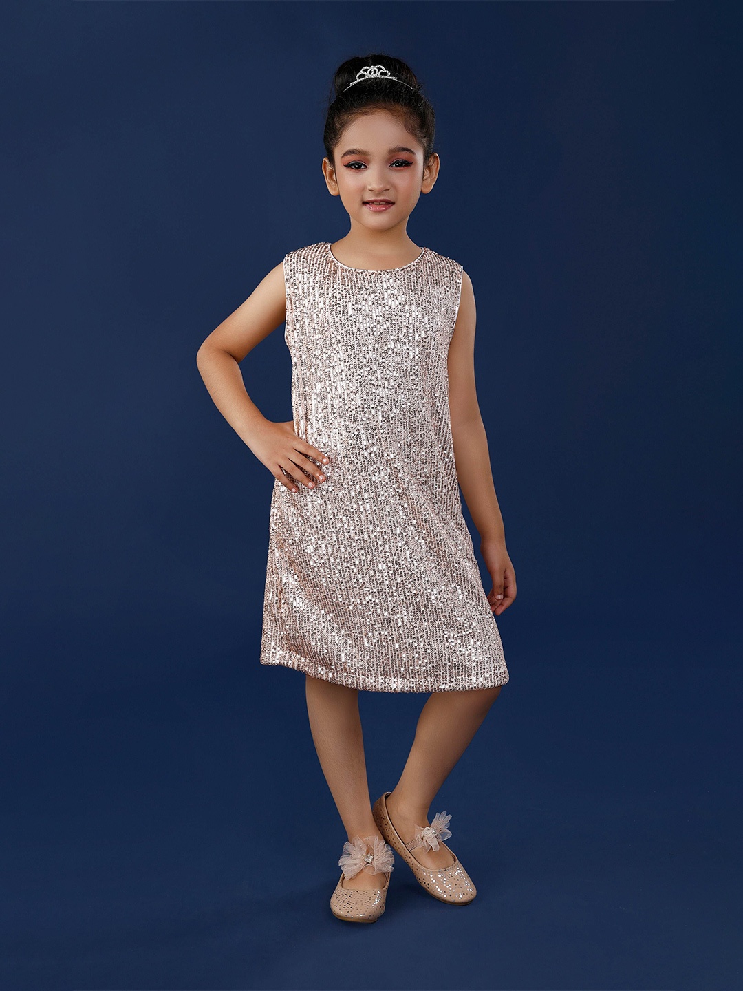 

ZIP ZAP ZOOP A-Line Midi Dress, Gold