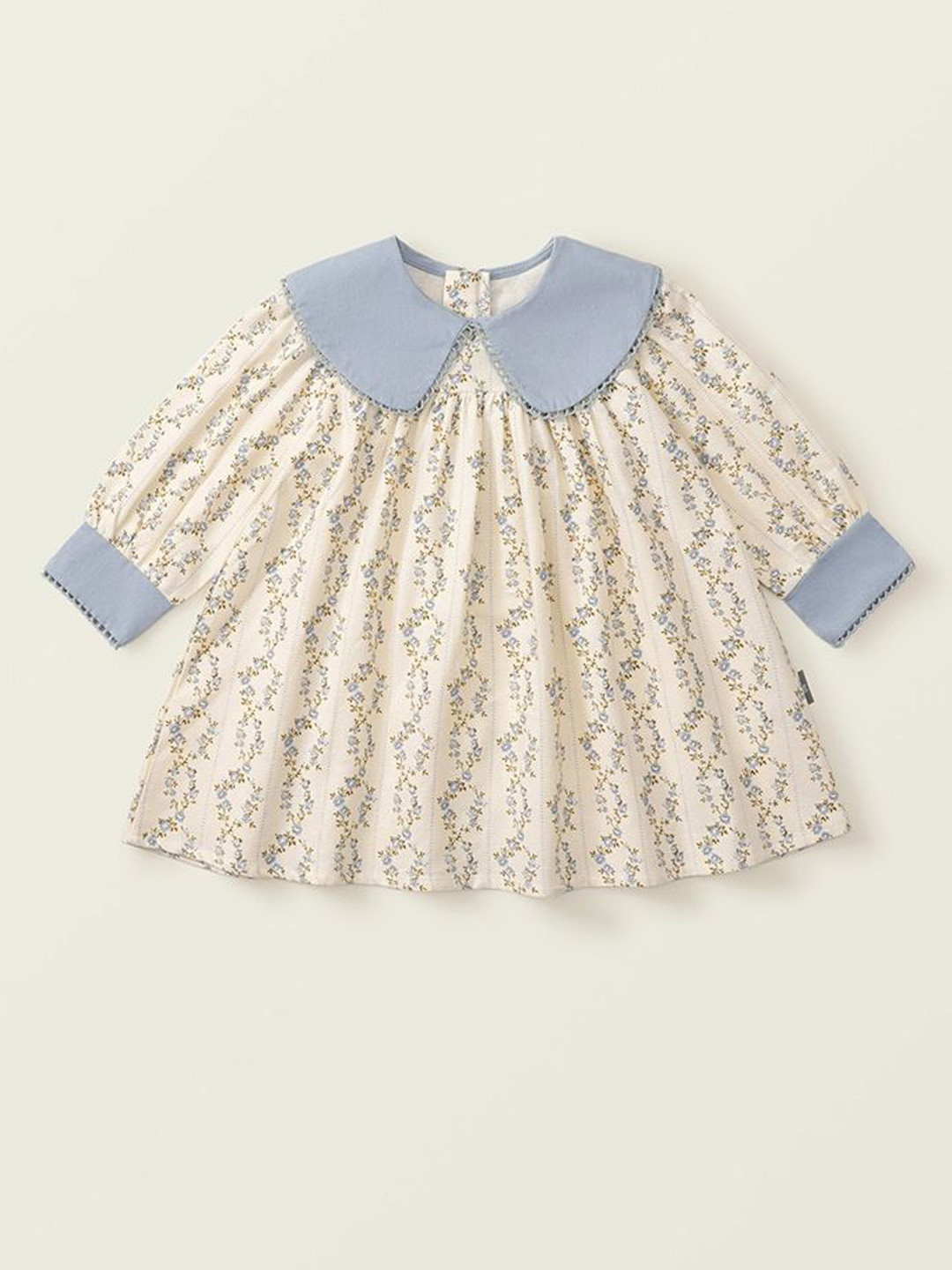 

LULU & SKY Floral Print A-Line Dress, Blue