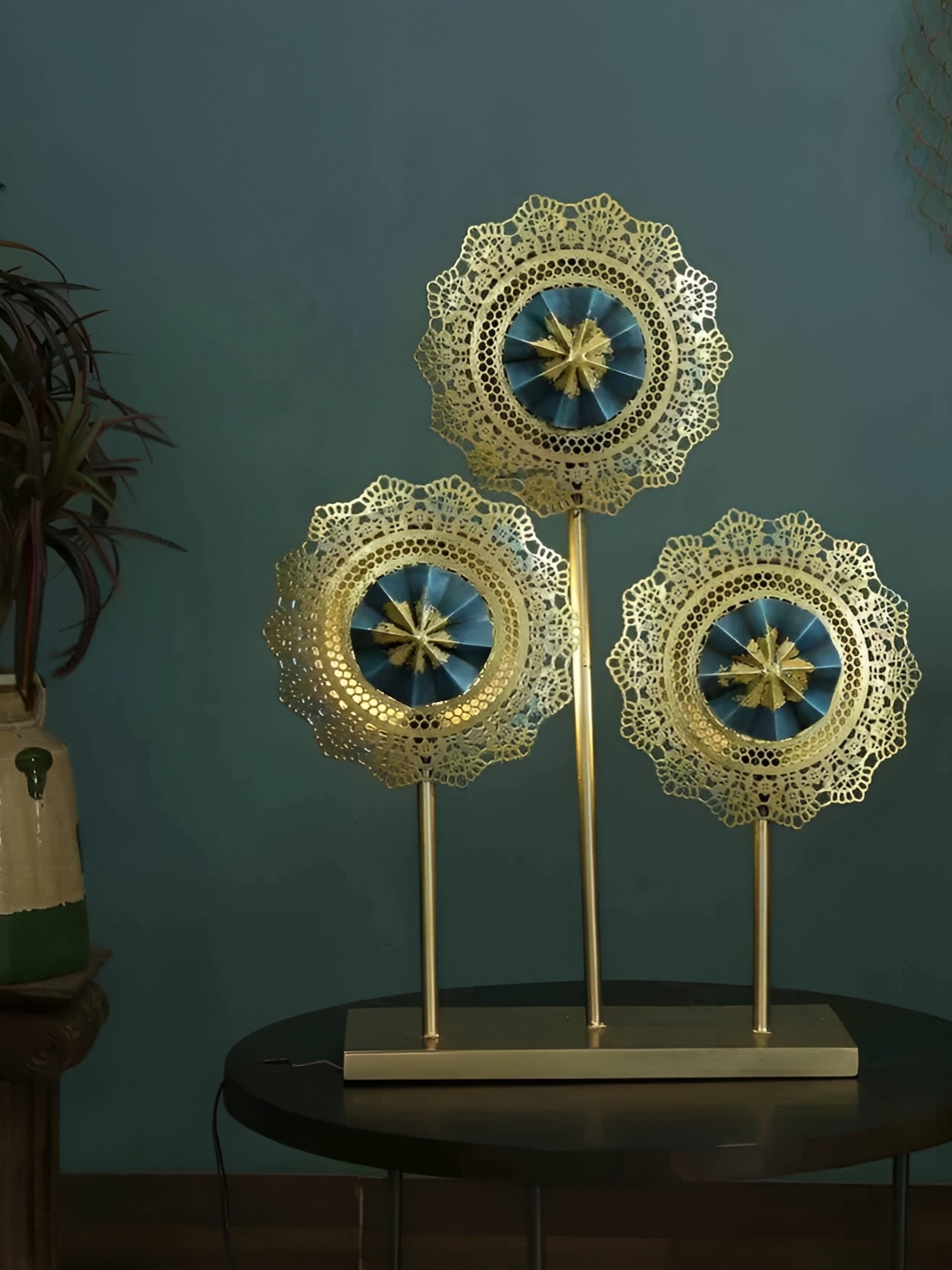 

Vrinban International Gold-Toned Figurine Showpiece