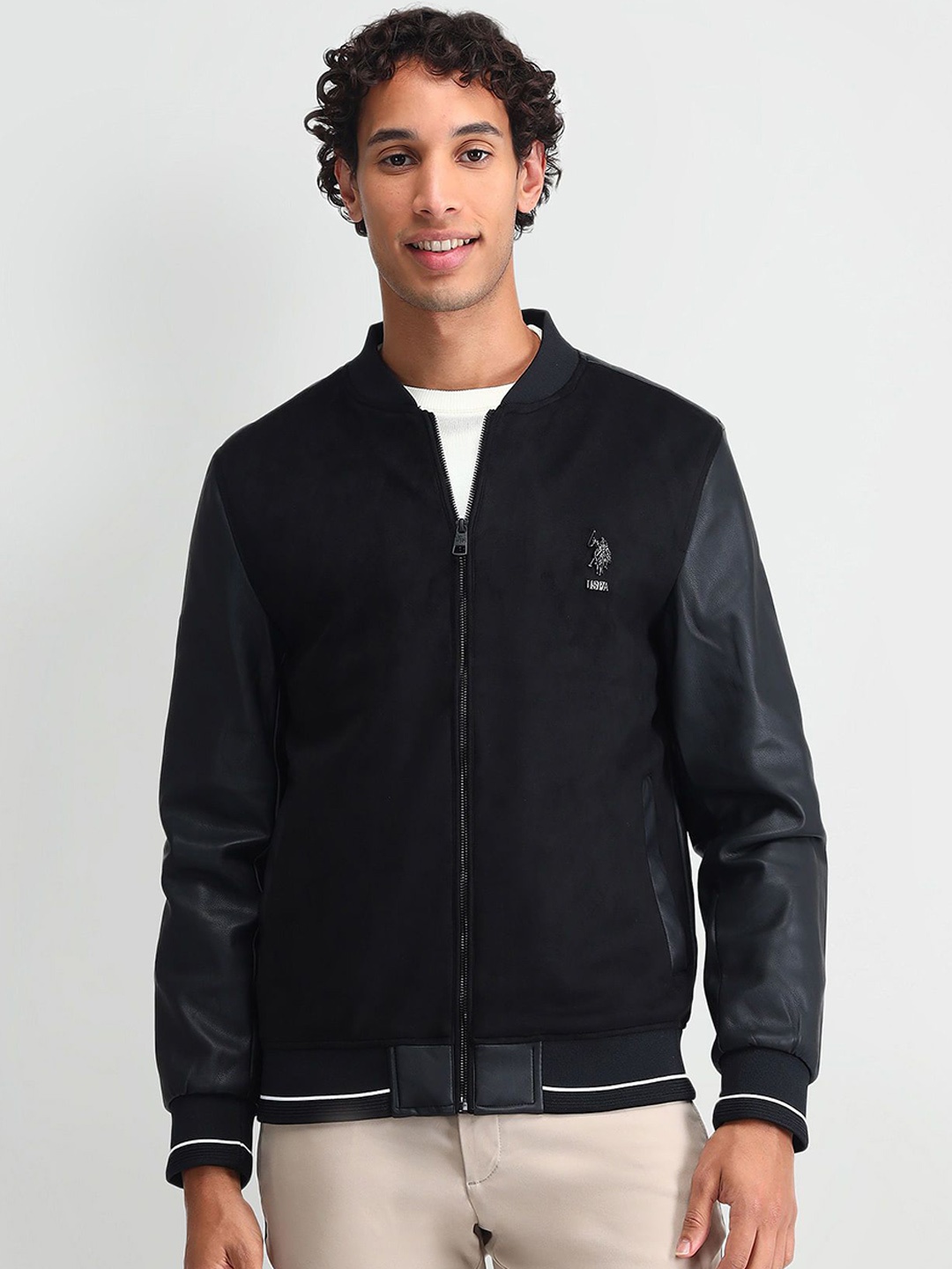 

U.S. Polo Assn. Denim Co. Men Bomber Jacket, Black