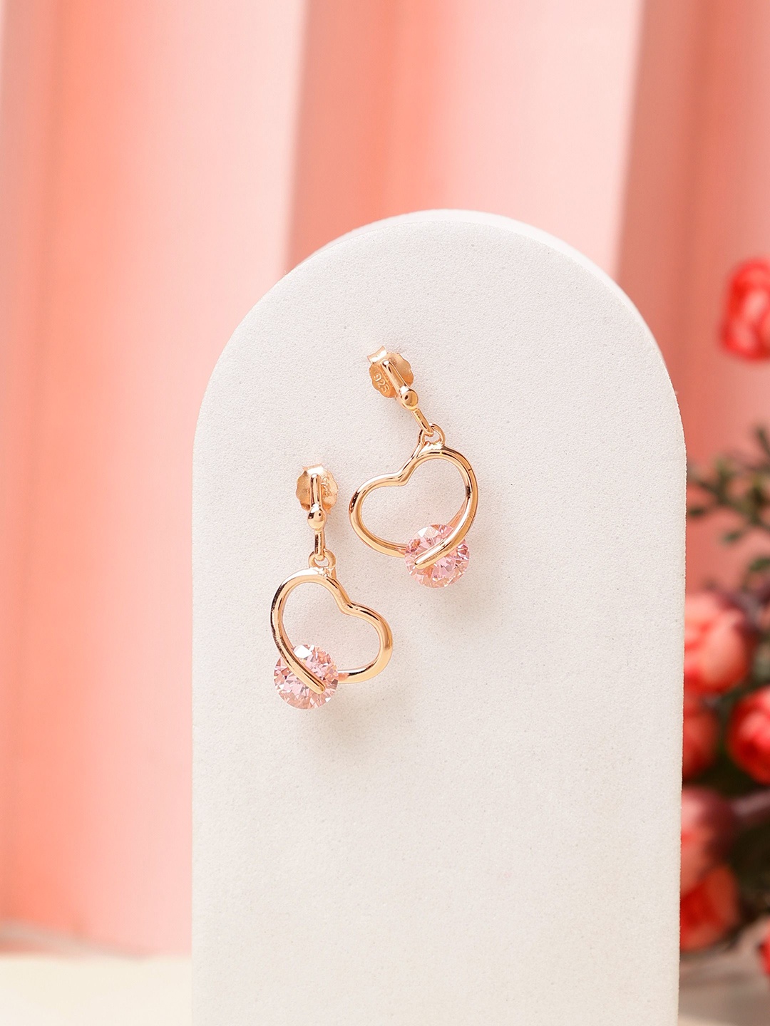 

DIAVO Contemporary Drop Earrings, Rose gold