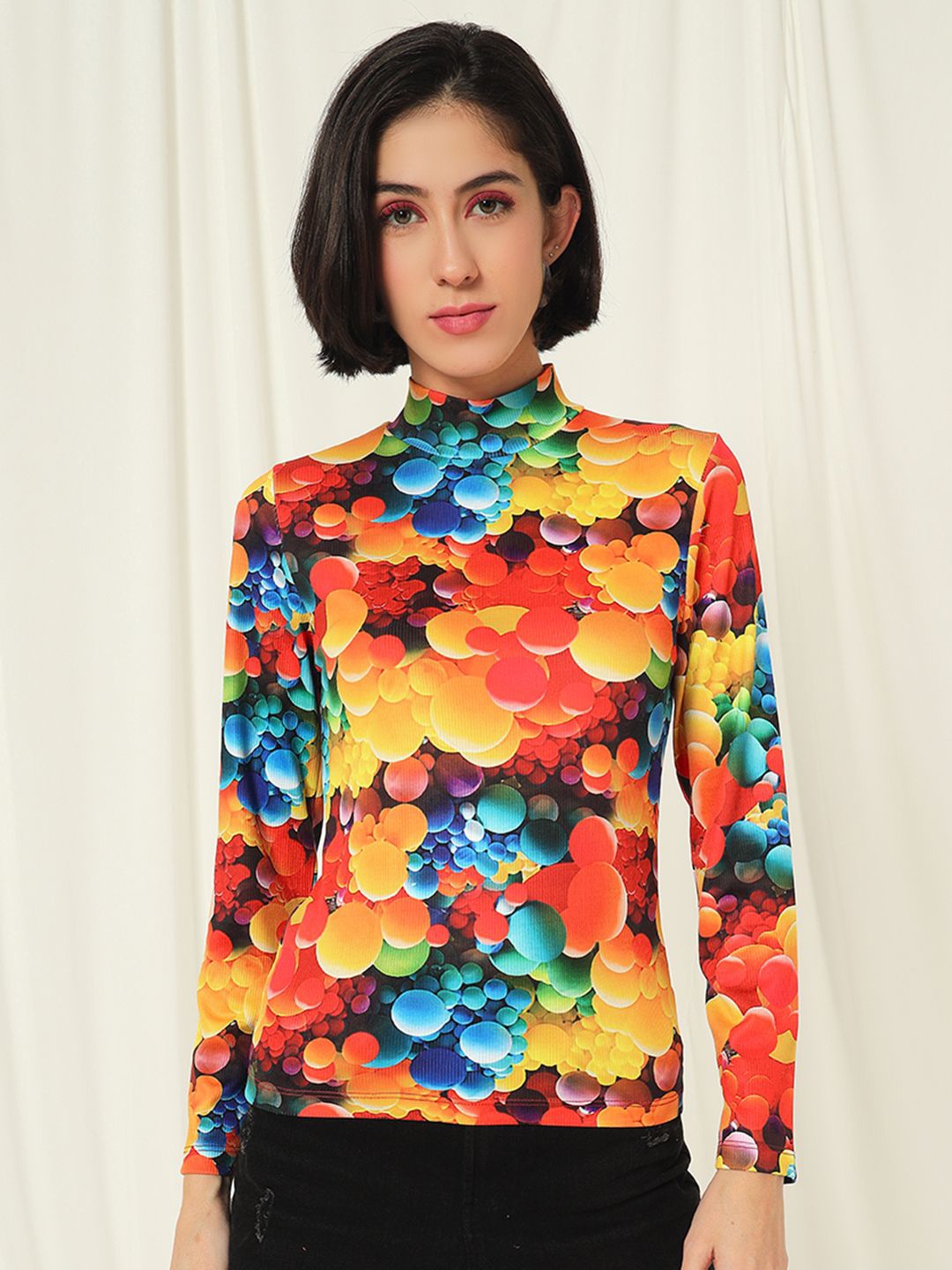 

BAESD Women Cotton Geometric Printed Pullover, Yellow