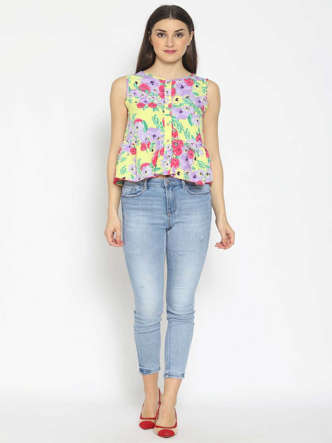 

all about you Floral Print Empire Crop Top, Multi