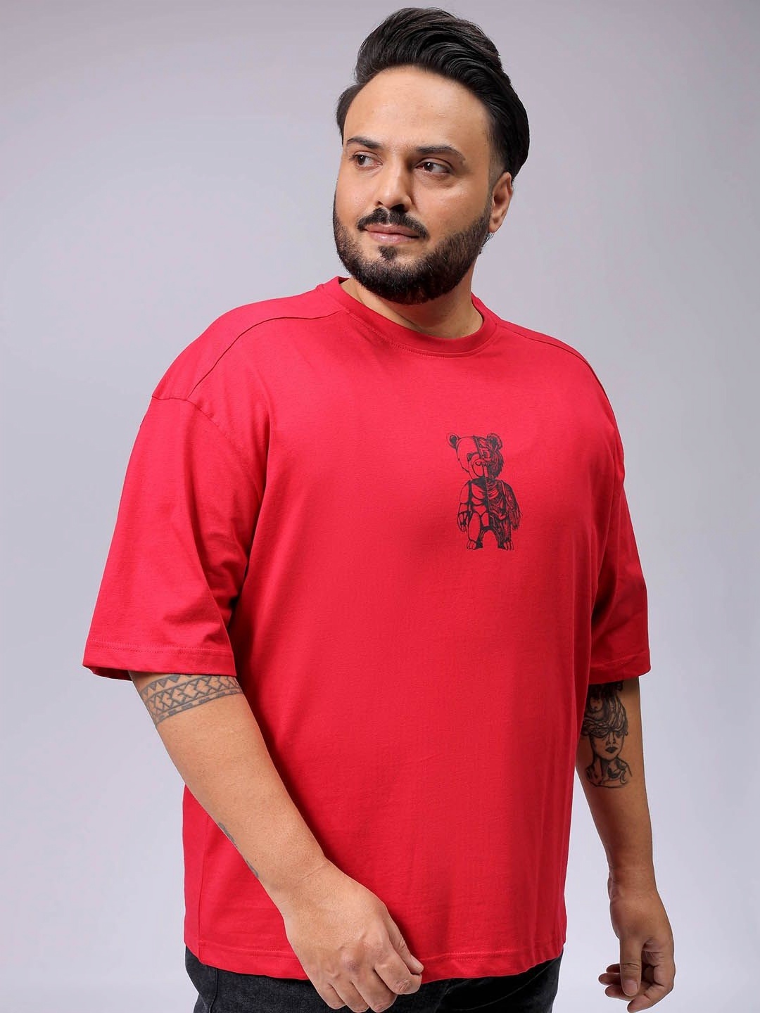 

Hardsoda by The Indian Garage Co Men Printed Pockets T-shirt, Red