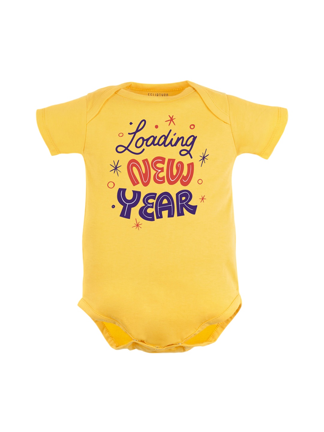 

FFLIRTYGO Infants Printed Pure Cotton Bodysuit, Yellow